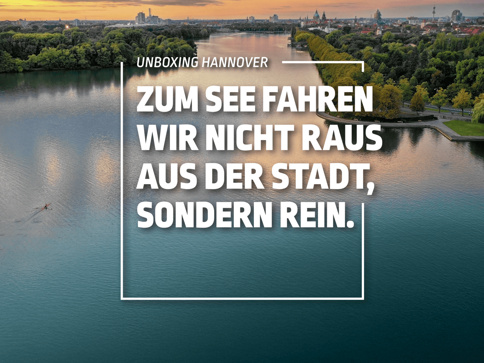 Maschsee - Zum See fahren wir nicht raus aus der Stadt, sondern rein.