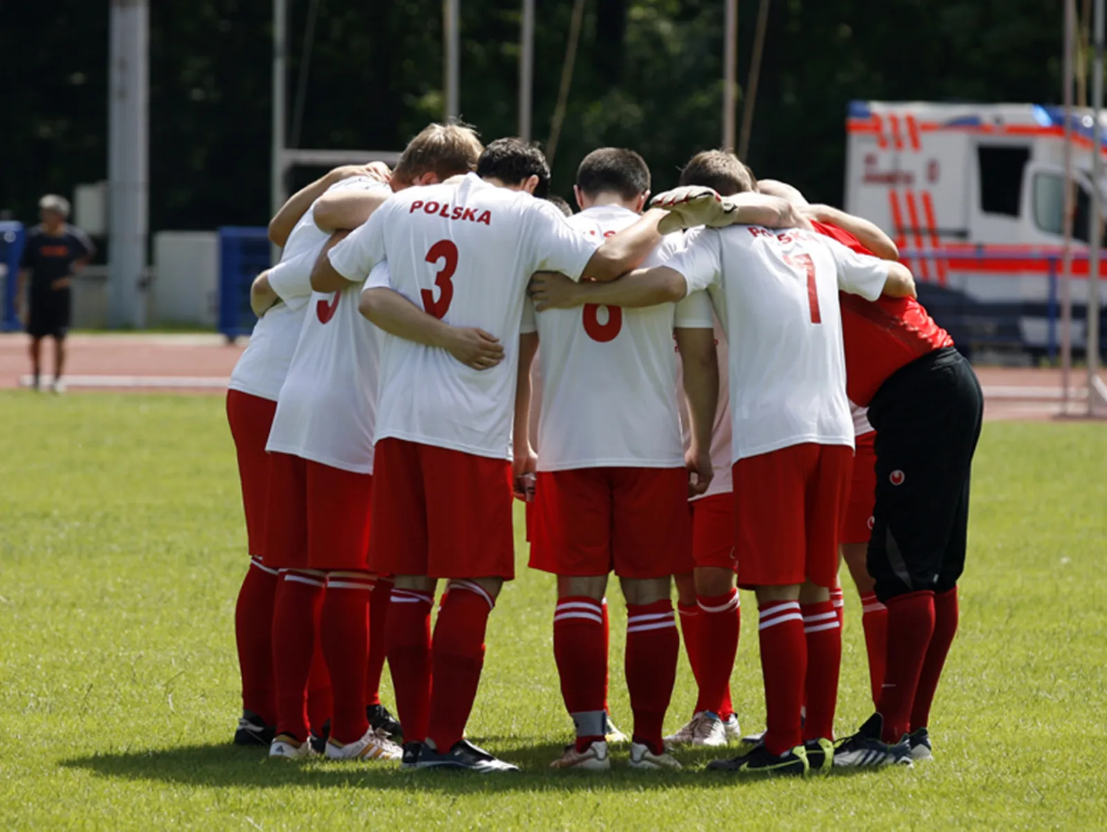 Uma imagem da Taça Internacional de Hanôver de 2012: a equipa polaca prepara-se para um jogo