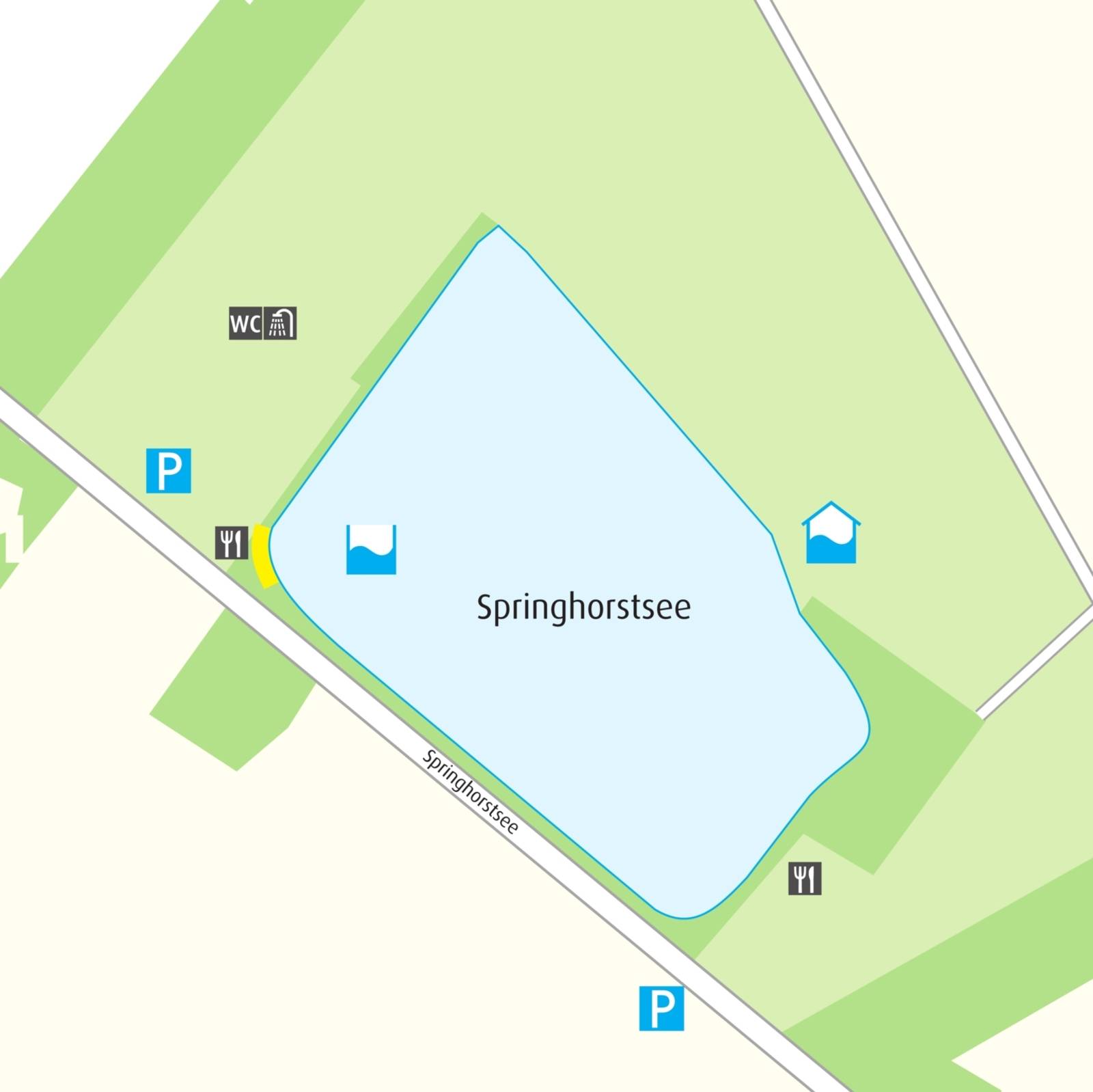 Plan d'accès au lac Springhorst