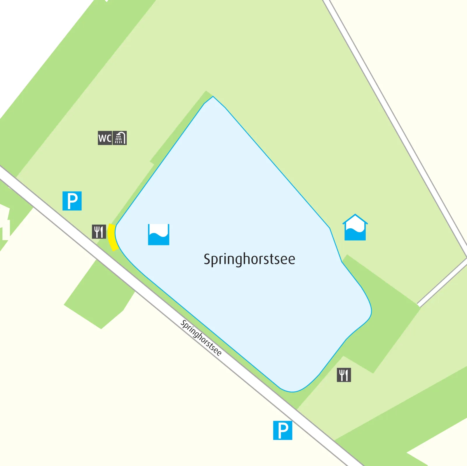Kort over, hvordan man kommer til Springhorstsee