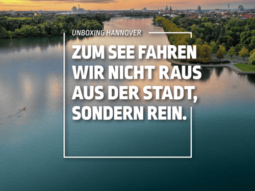 Maschsee - Zum See fahren wir nicht raus aus der Stadt, sondern rein.