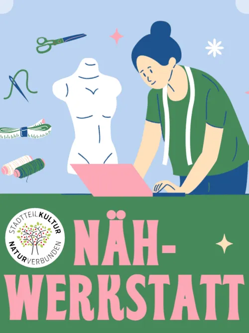 Grafik einer Person an einem Laptop