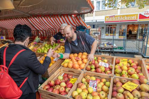 Kiosk Stöckeni nädalaturul.
