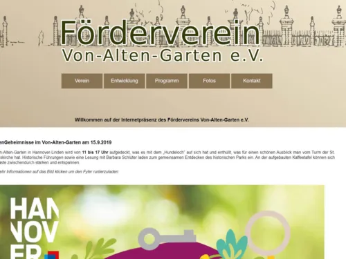 Interface of a website.