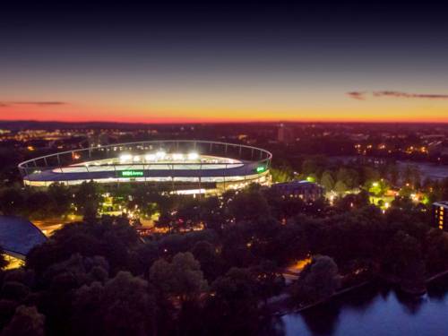 Beleuchtetes Stadion