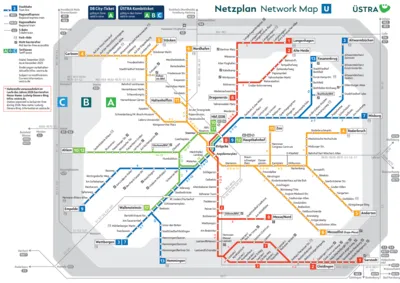 Mapa sieci ÜSTRA