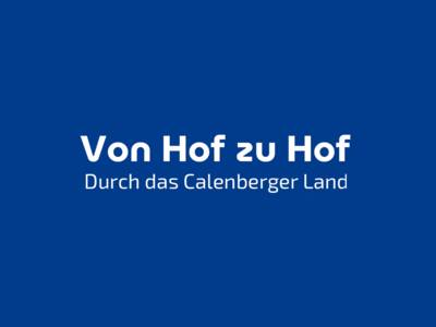 Ausschnitt eines Flyerdeckblattes mit blauem Hintergrund und Schriftzug
