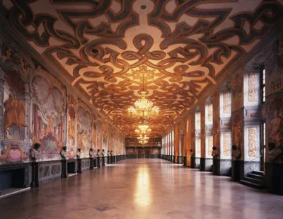 Interior del edificio de la galería de Herrenhausen