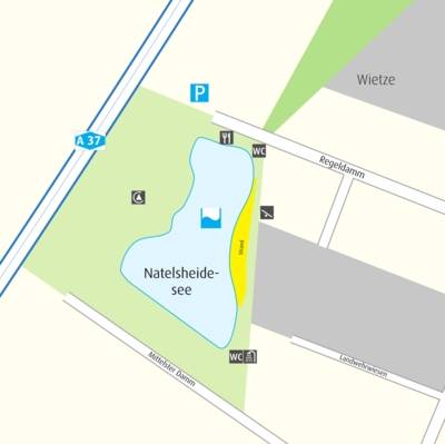 Mapa de acesso a Natels-Heidesee