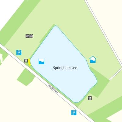 Plan d'accès au lac Springhorst