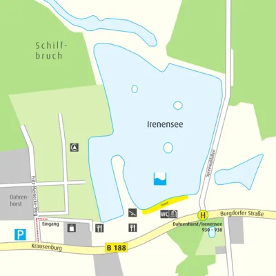 Anfahrtskizze Irenensee
