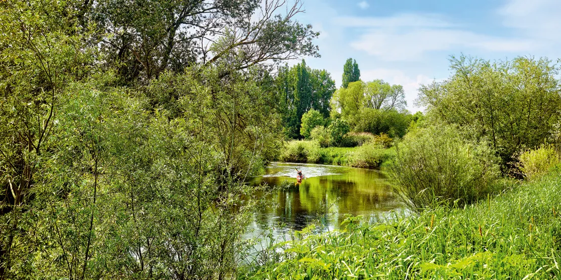 Pagaiare sul fiume Leine