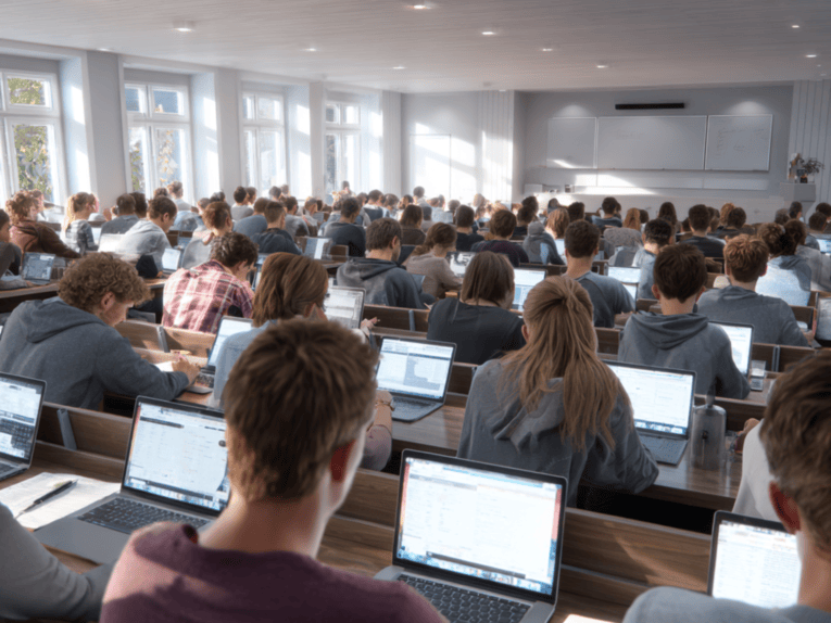 Lernenede im Hörsaal