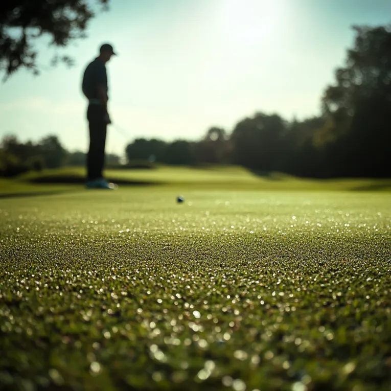 Mann med golfkølle