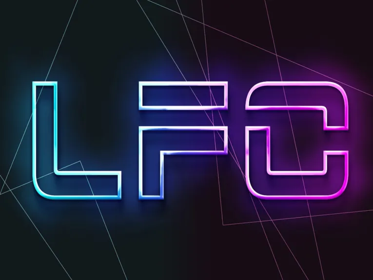 På denna bild ser du LaserTag-logotypen