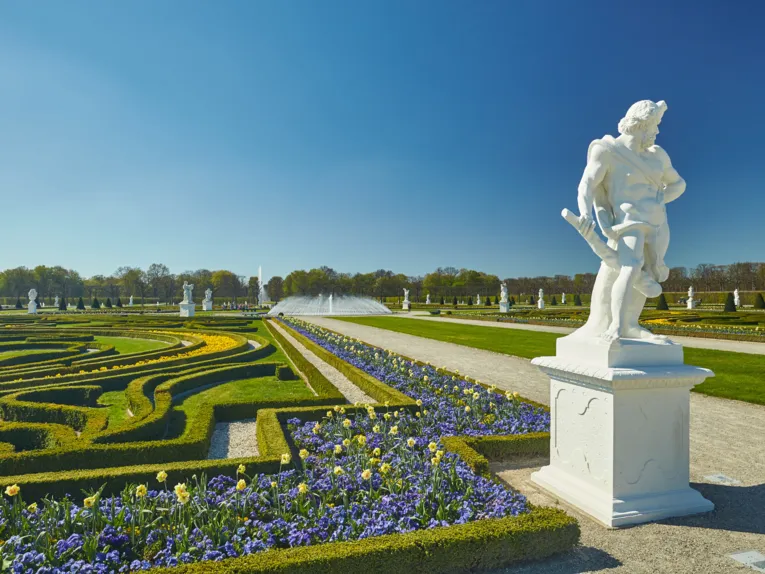 The view of the large garden
