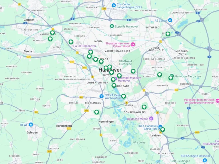 Grüner Faden Stationen