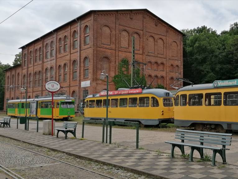 Der F&ouml;rderverein Mobile Welten e.V. auf dem Gel&auml;nde des Stra&szlig;enbahnmuseums