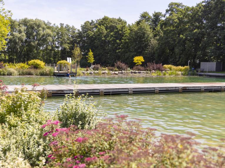 Blick auf den Schwimmbereich