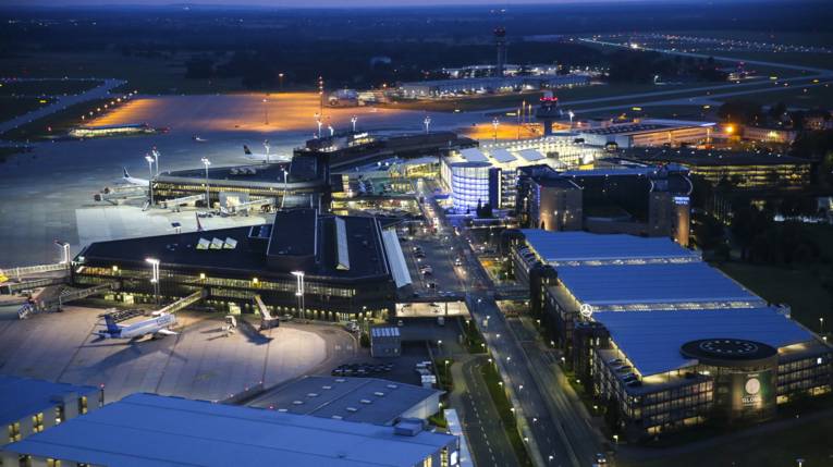Luftaufnahme des Hannover Flughafen