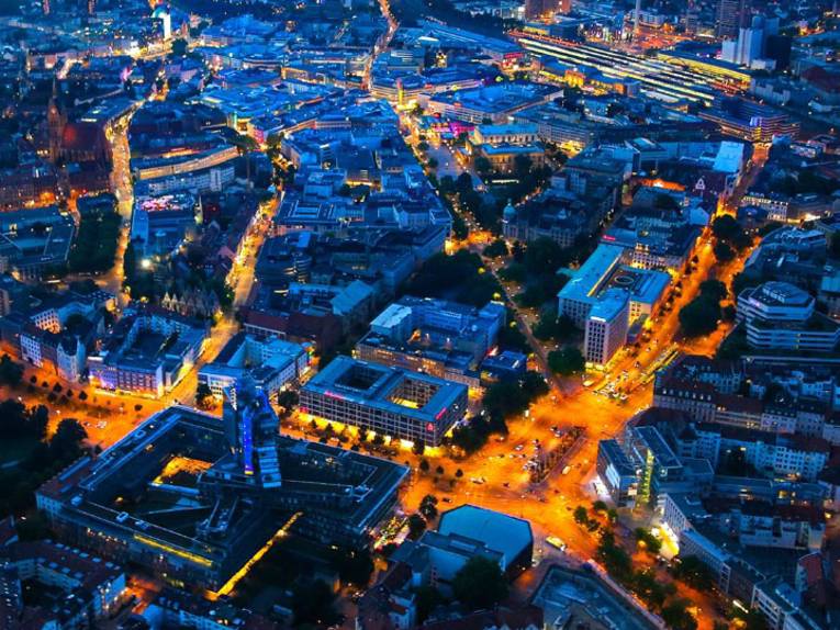 Hannover in der Dämmerung