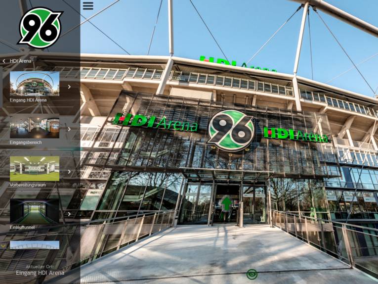 360° Panorama Tour durch die HDI-Arena von Hannover 96.