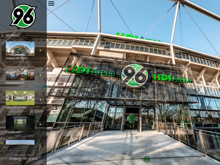 360° Panorama Tour durch die Heinz von Heiden Arena von Hannover 96.