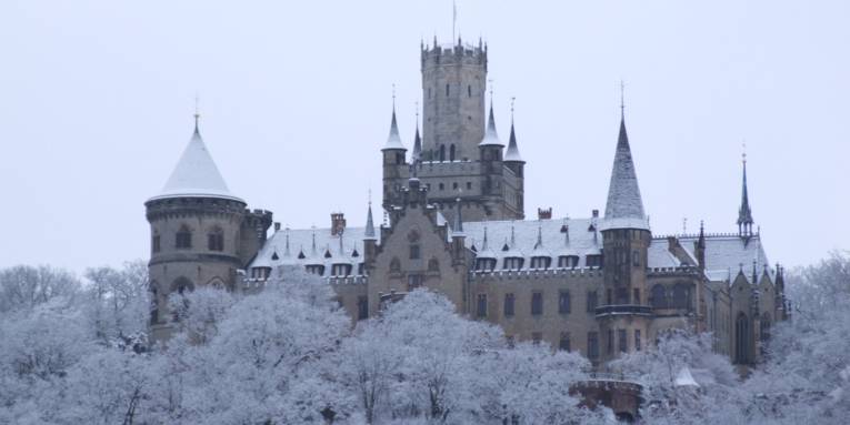 Winterliches Schloss Marienburg