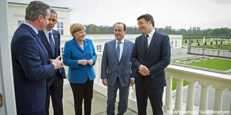 Visit Hannover - Obama, Merkel, Cameron, Hollande, Renzi (Bild: Bundesregierung / Guido Bergmann)
