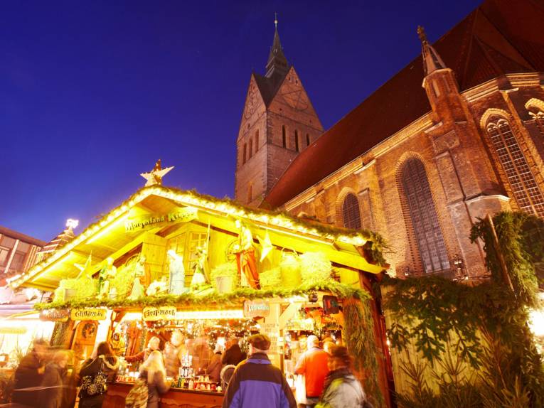 Christmas market stall at Marketchurch in the old town