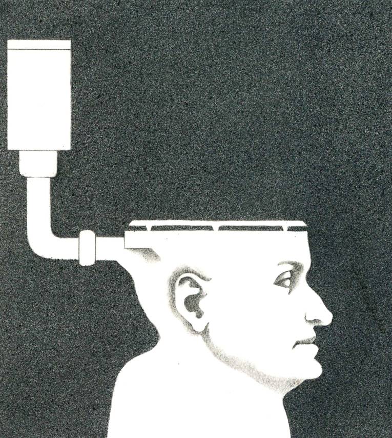 WC -Muschel mit Leisespüler; Klassisches Modell, 1981; Schablonentechnik auf Papier 