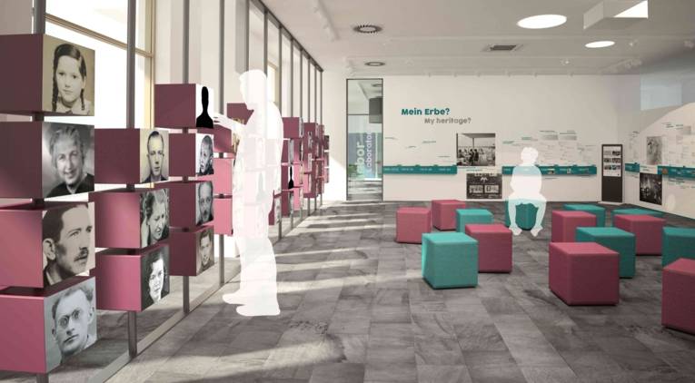 Visualisierung der Arena im ZeitZentrum Zivilcourage