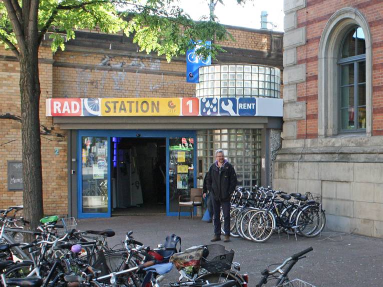 Eingangsbereich der Radstation 1 am HBF Hannover