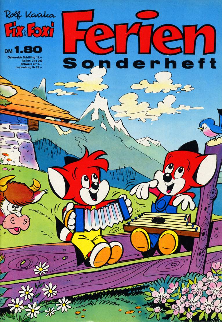 Titelbild eines Comichefts, das zwei Fantasie-Figuren mit Musikinstrumenten zeigt.