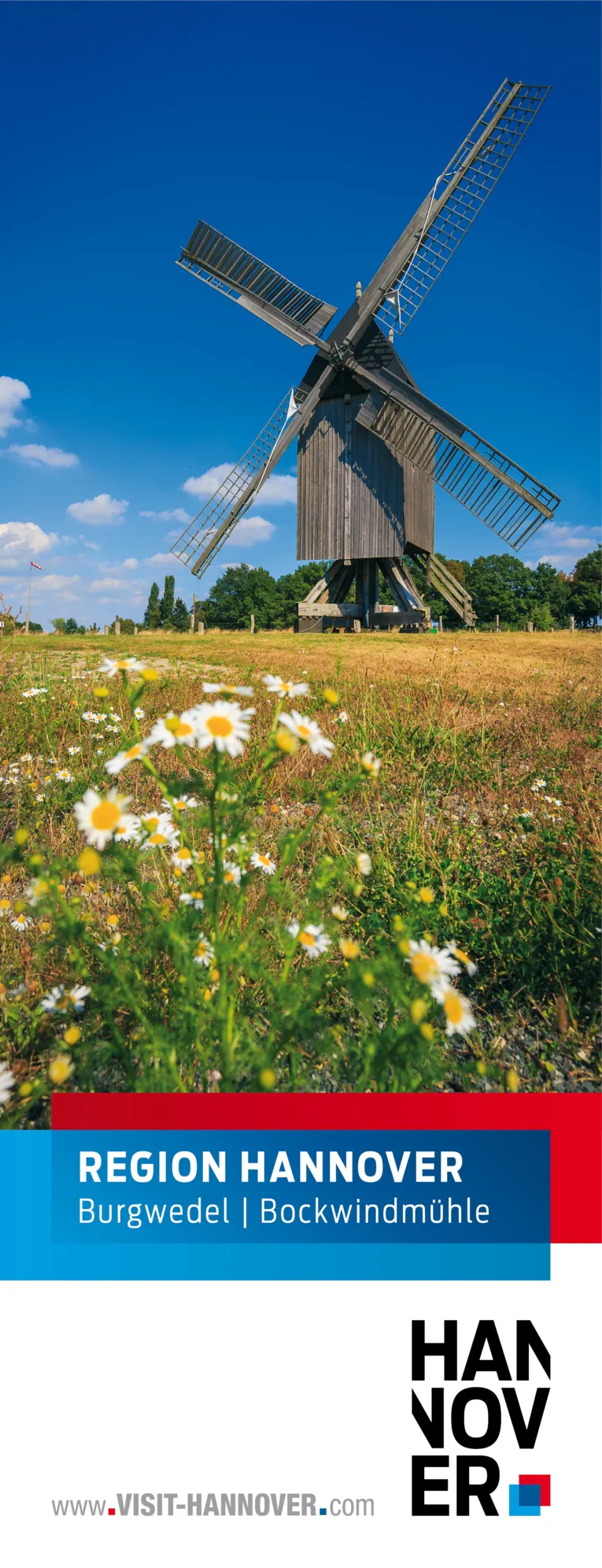 Burgwedel pr&auml;sentiert sich mit einem Motiv der Bockwindm&uuml;hle.