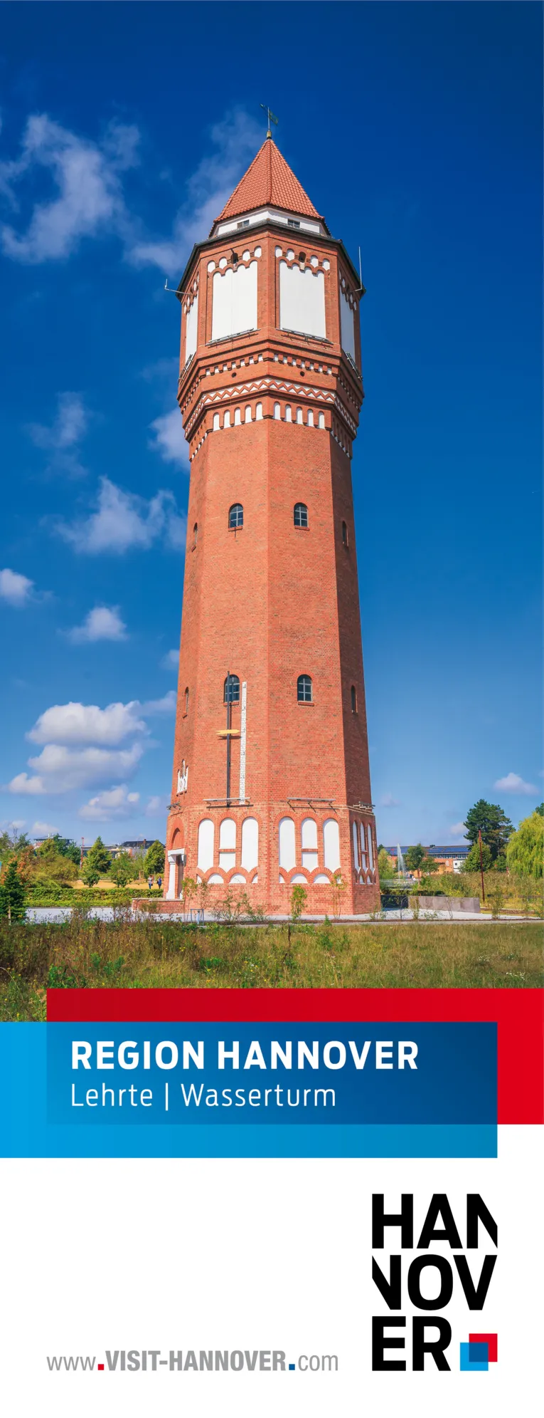 Lehrte pr&auml;sentiert sich mit einem Motiv des Wasserturms.