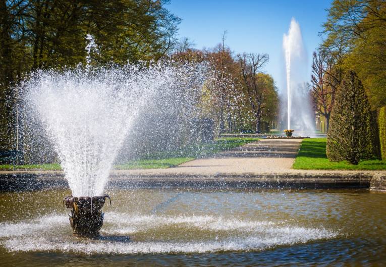 Springbrunnen und Große Fontäne in den Herrenhäuser Gärten.