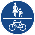 Schild: Gemeinsamer Fuß- und Radweg